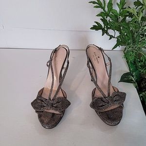 Kate Spade Strappy Stiletto Glitter Shoes Size 11B